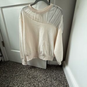 Maeve by Anthropologie Ivory Sweatshirt